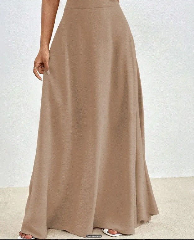 Skirt Scuba Crepe Beige 25371