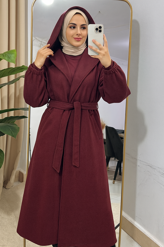 Melis wool coat with hood