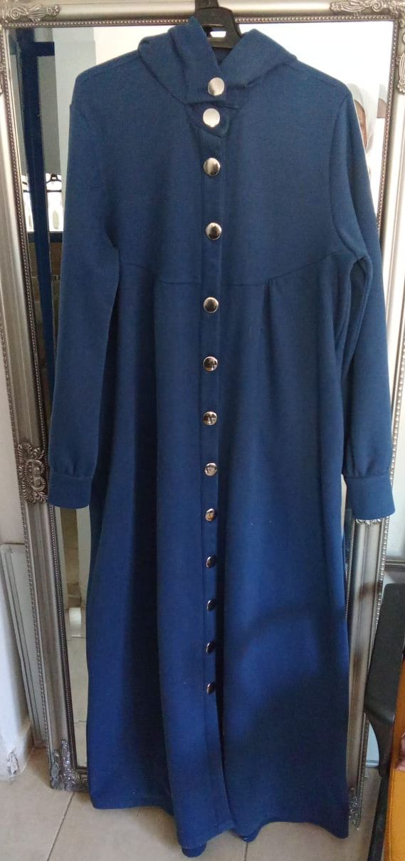 Dress Melton Buttons Dark Blue