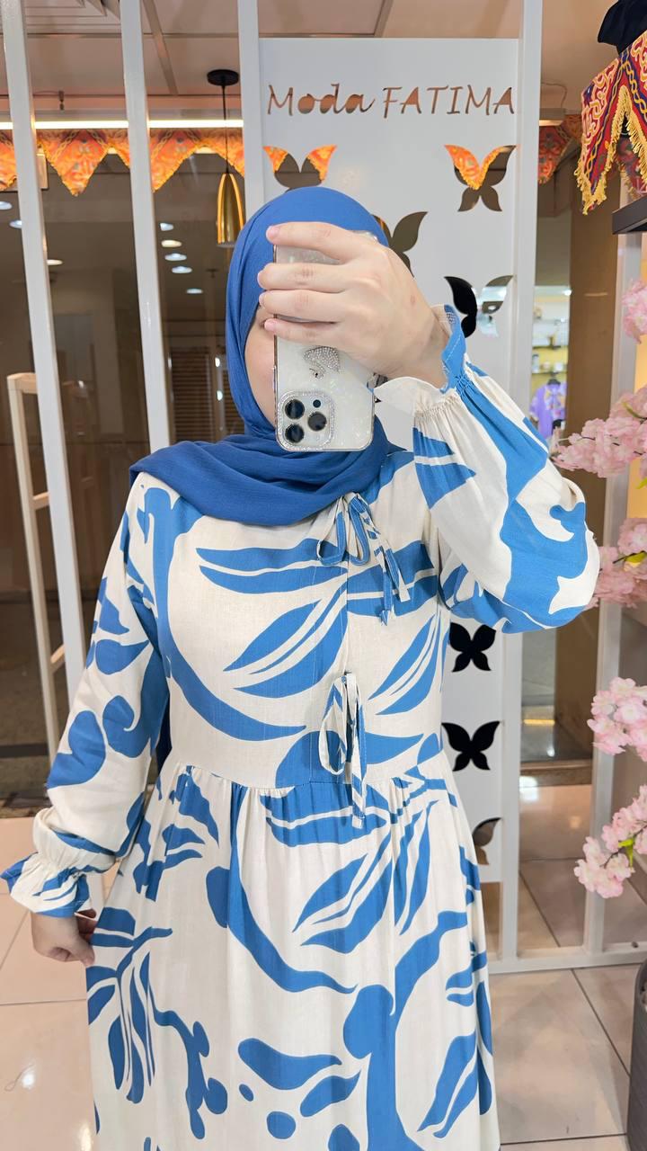 Dress Soft cotton Printed With Tie