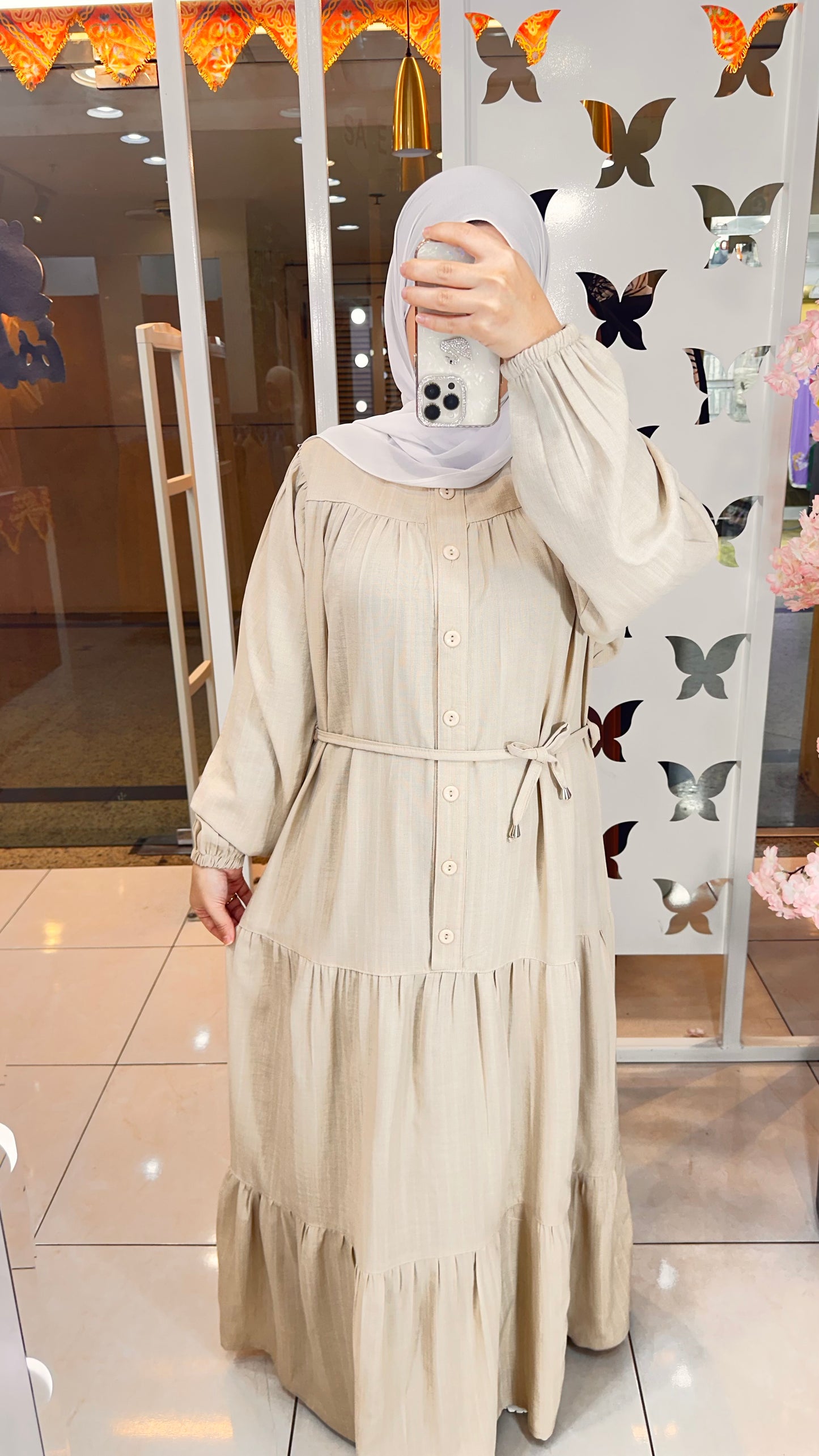 Crystal Linen Dress Buttons