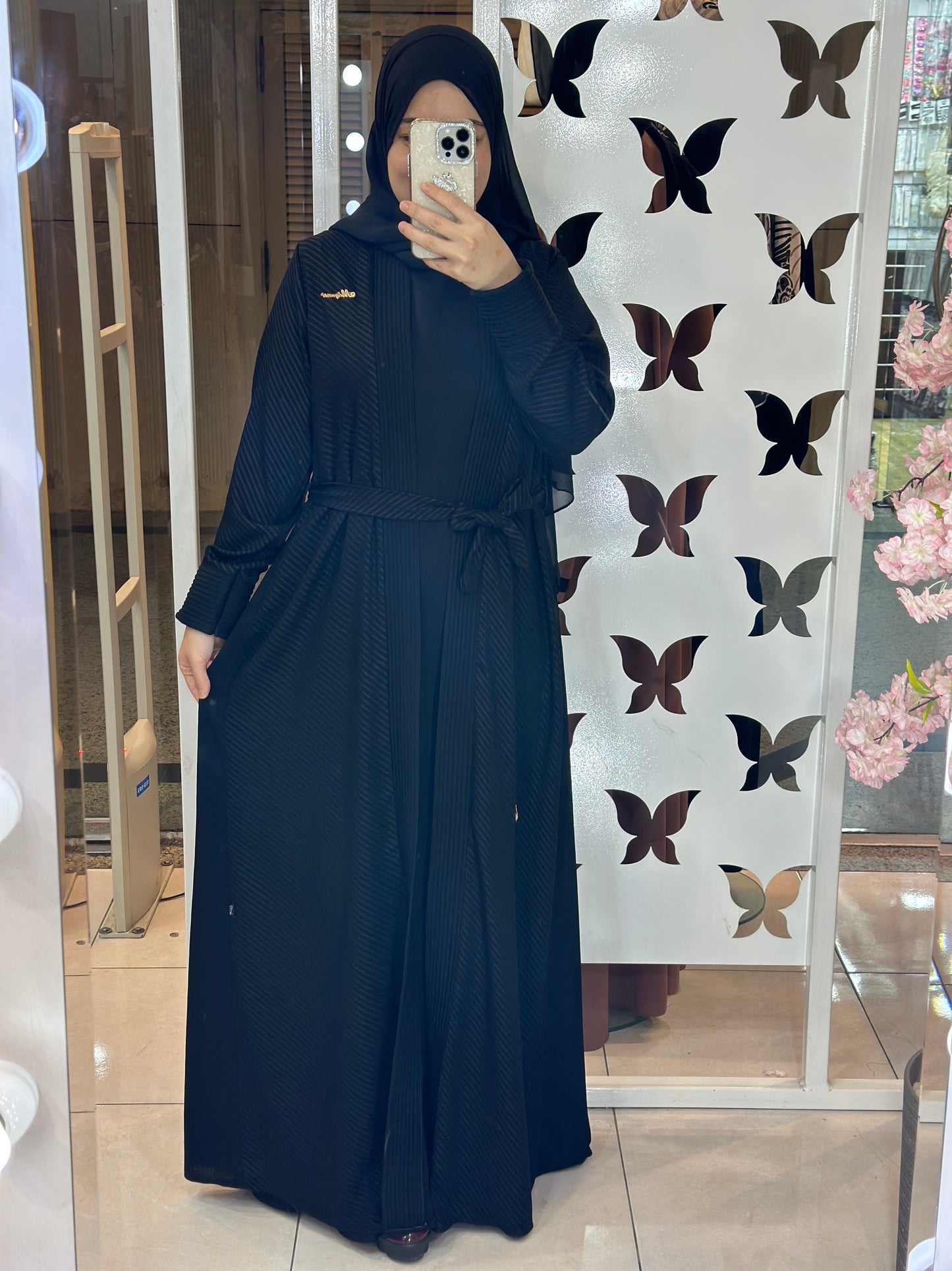 Shimmer Set Crepe Korecha Black