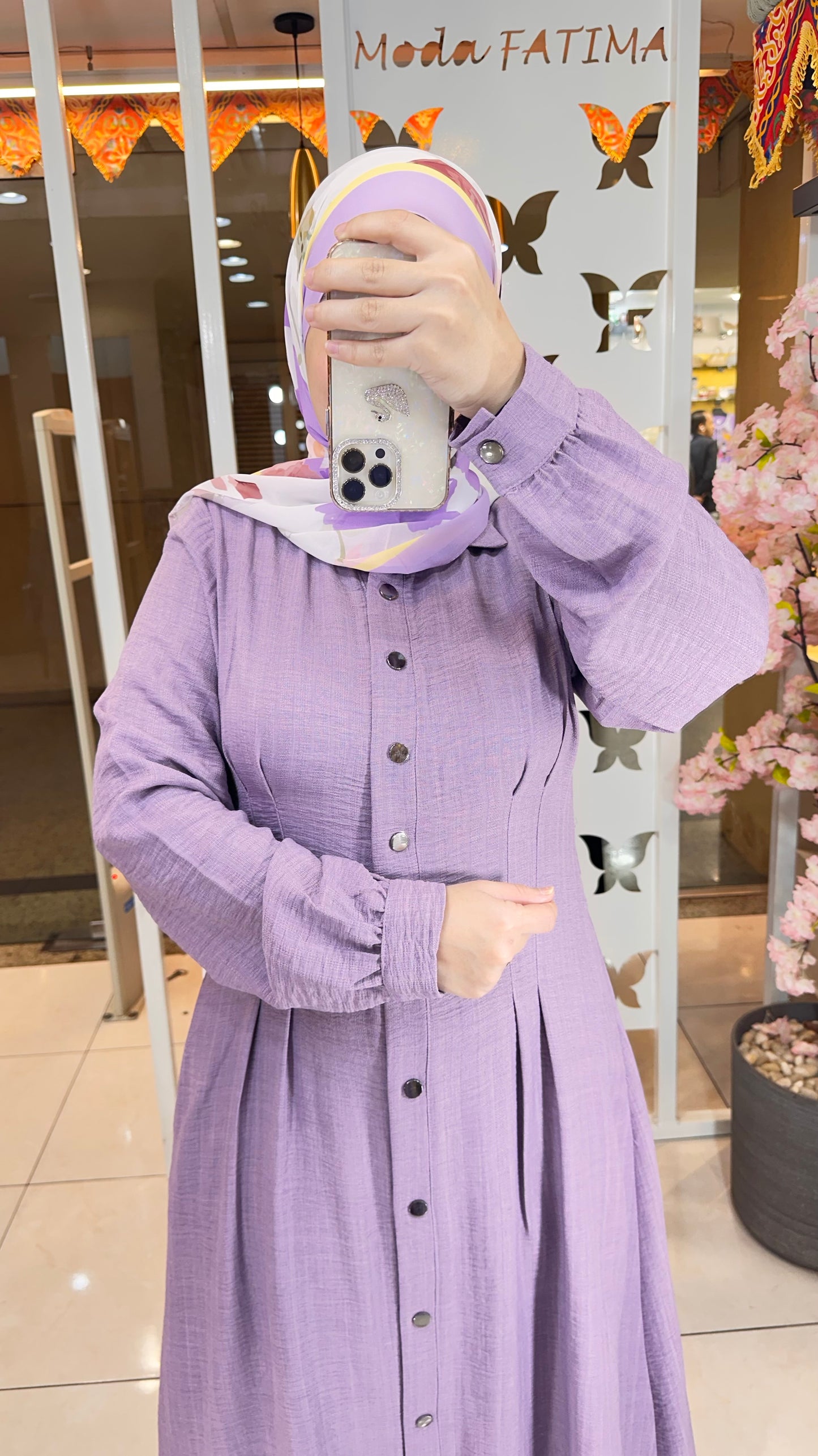 Elara Linen Dress  Buttons