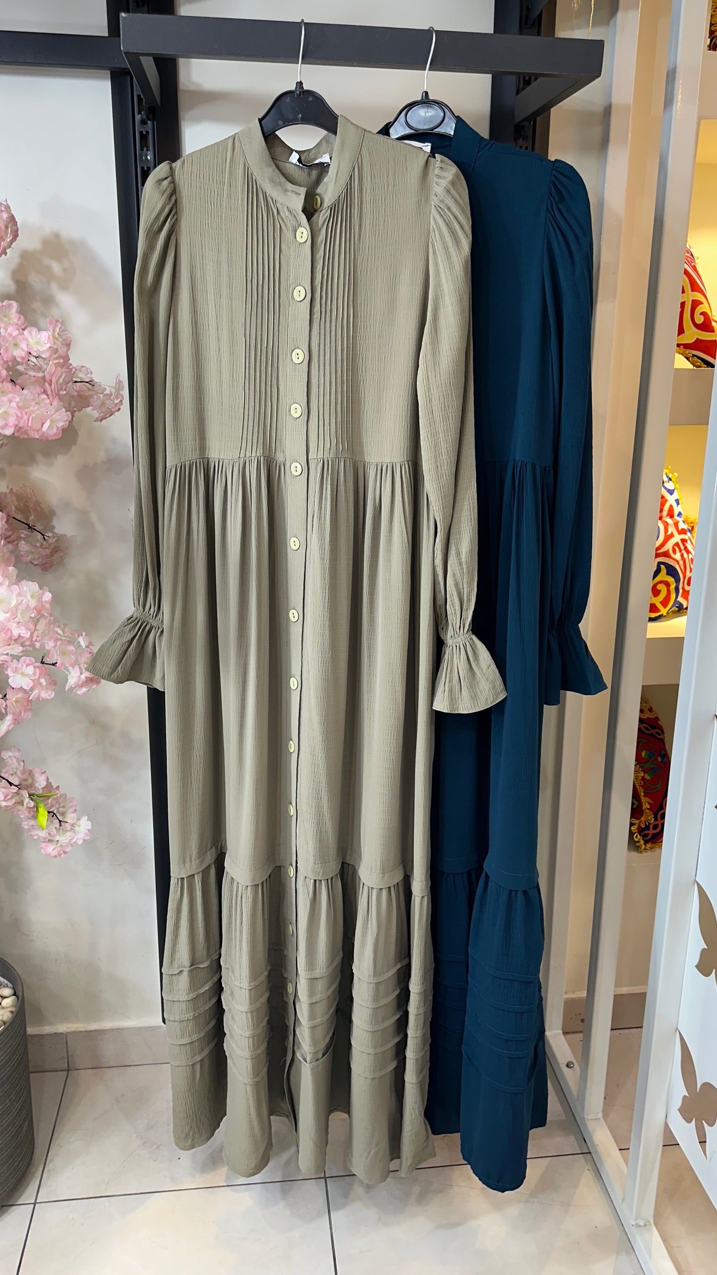 Jade Cotton Korecha Dress Olive