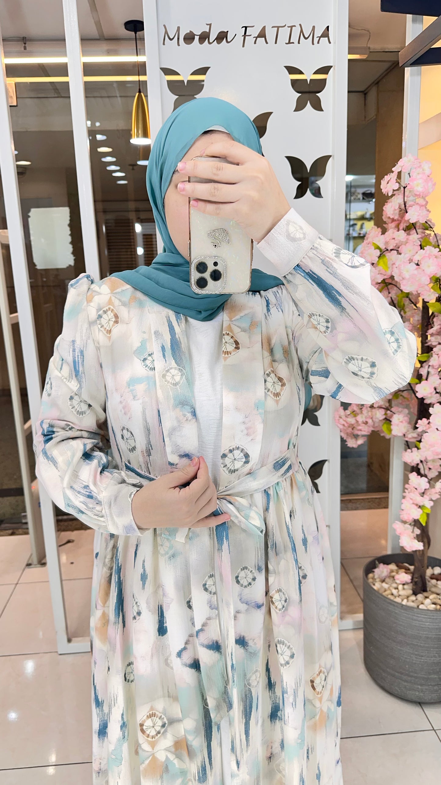 Cardigan Crepe korecha Printed