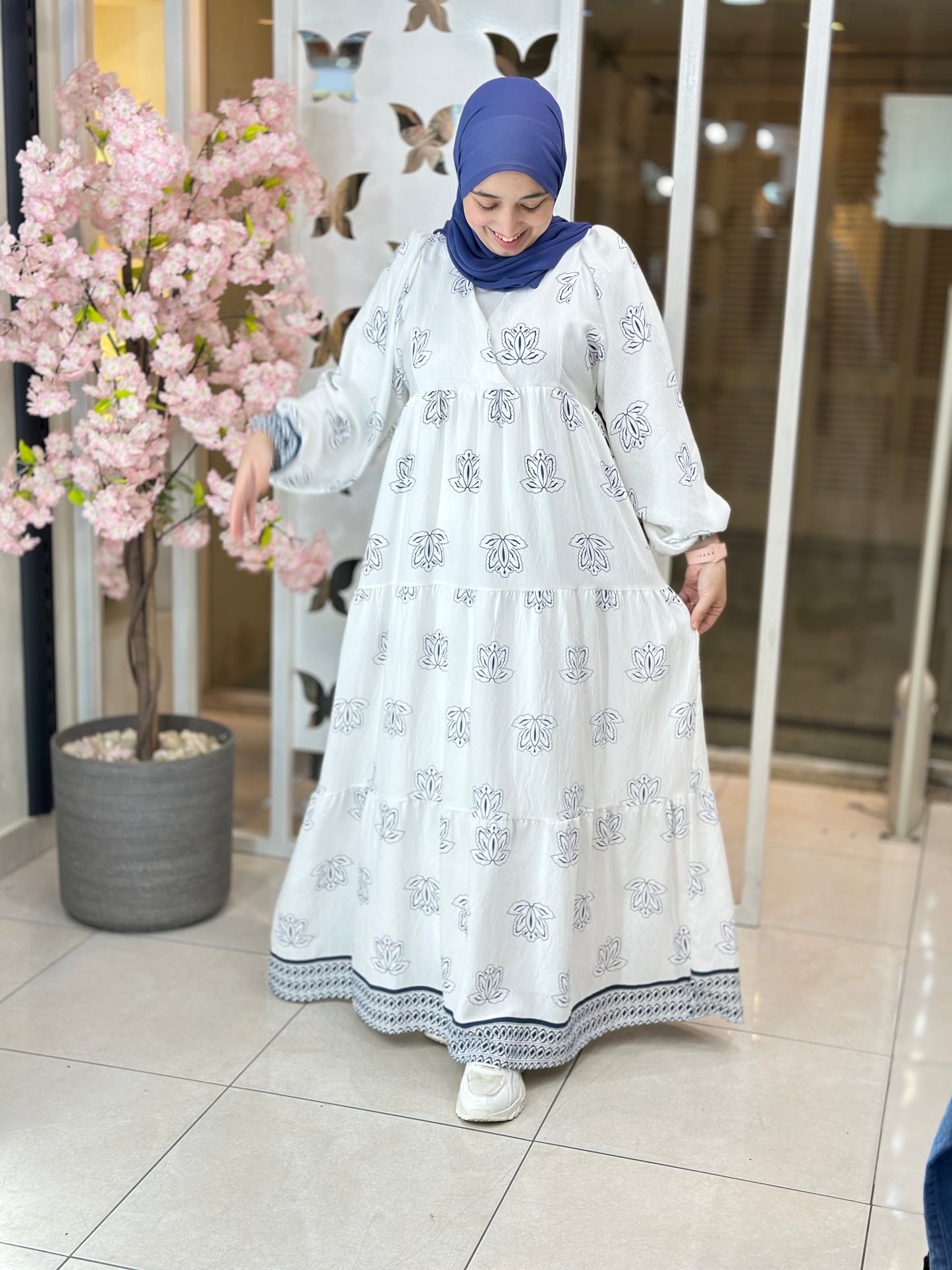 Elaya Warp Dress Printed
