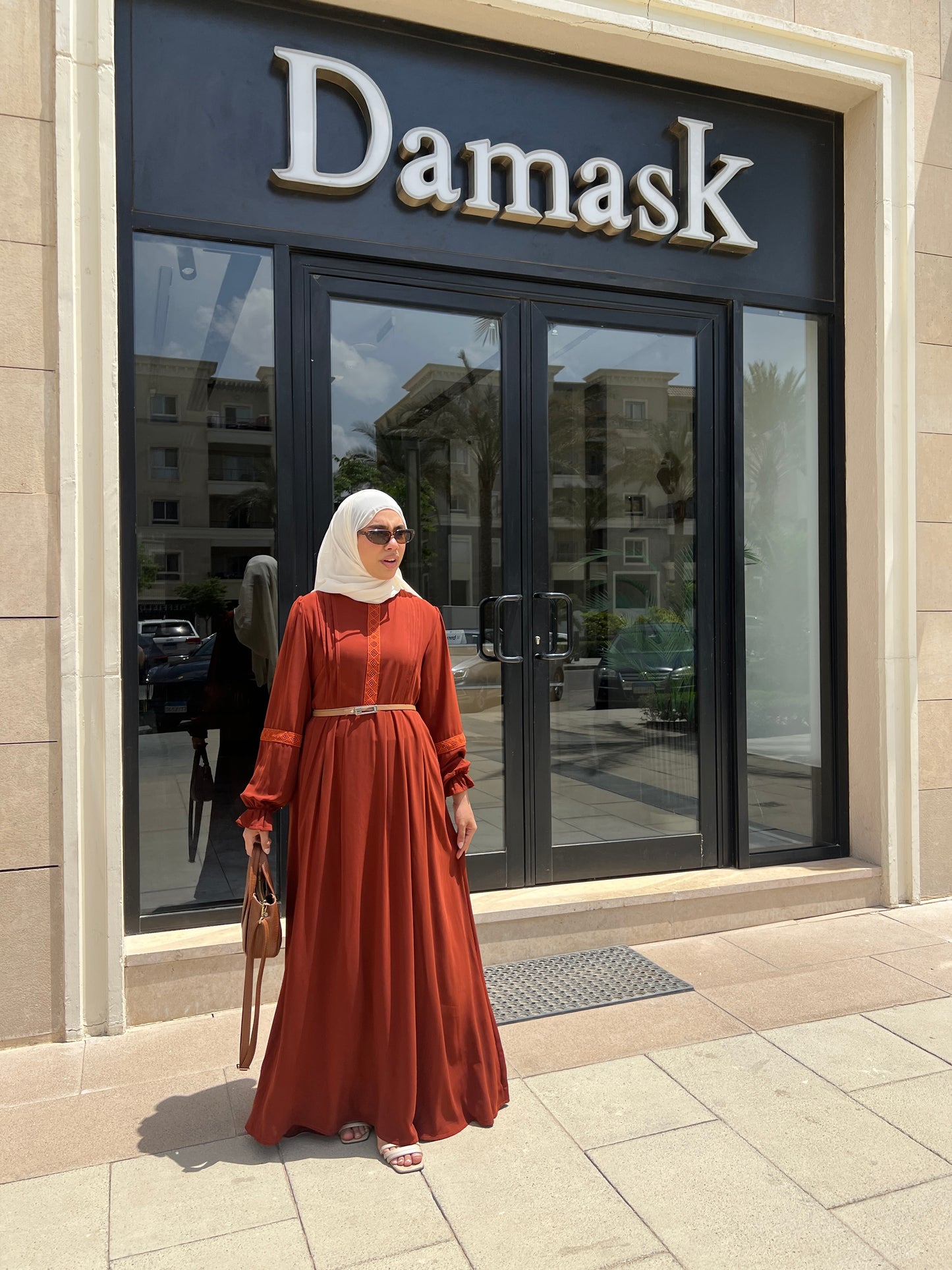 Reina Medina Ipek Guipure Dress