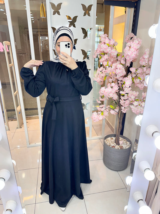 Dress Suede Ribbed Black 71036