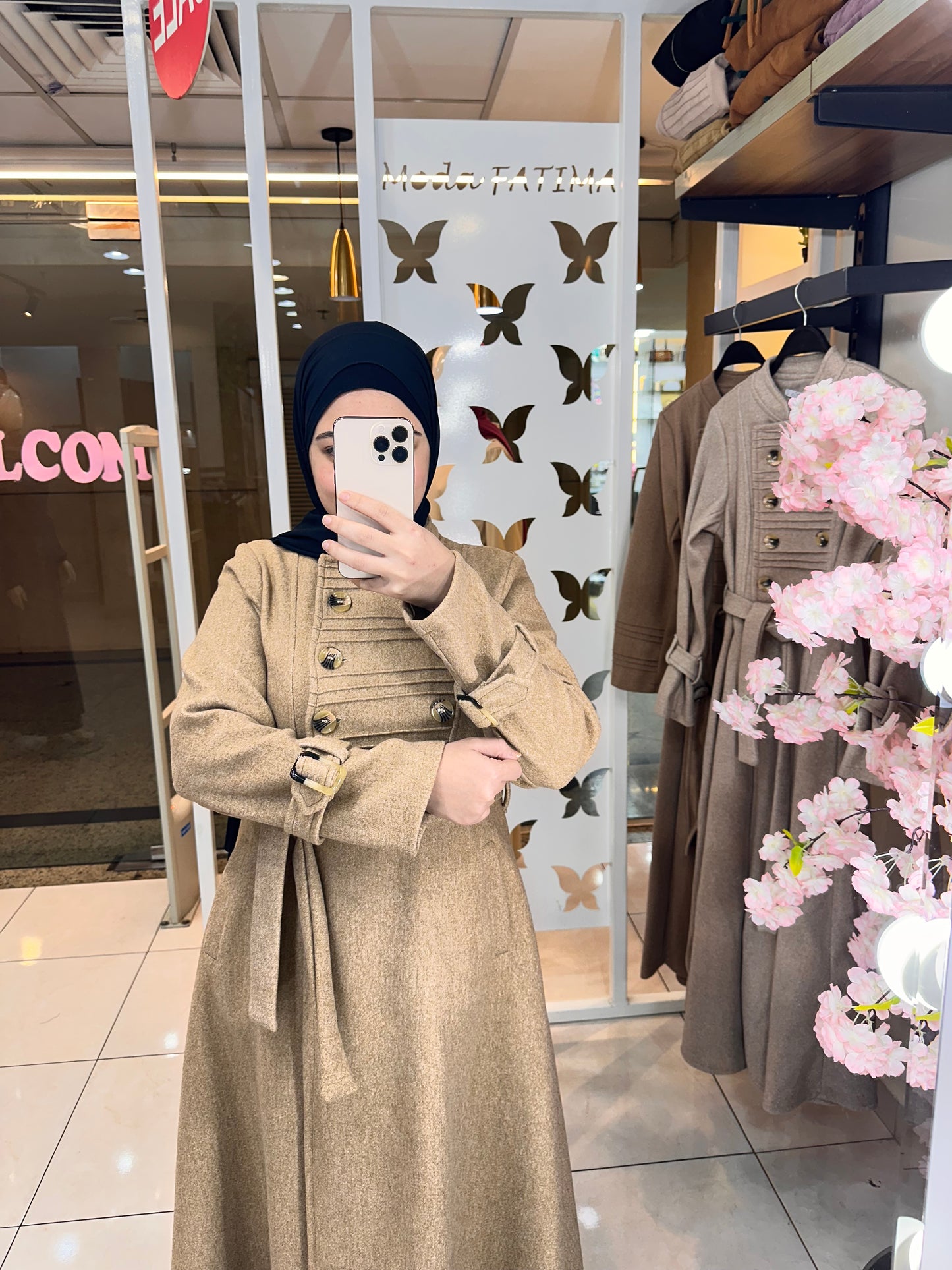 Coat Buttons Gough Light Brown 25465