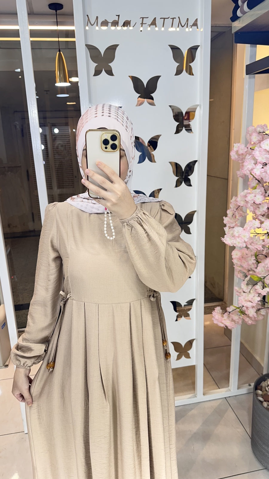 Dress Linen Light Brown