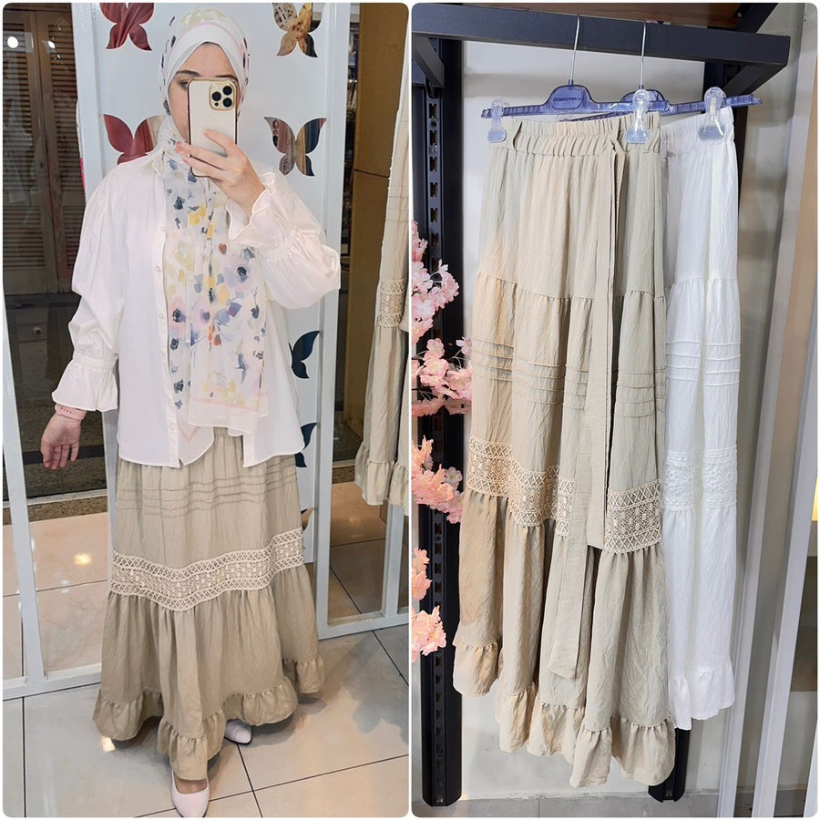 Skirt Linen Beige 25268