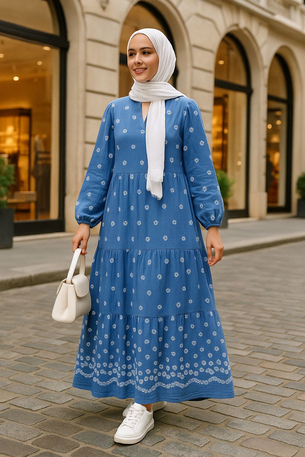 Velina Linen Dress Printed