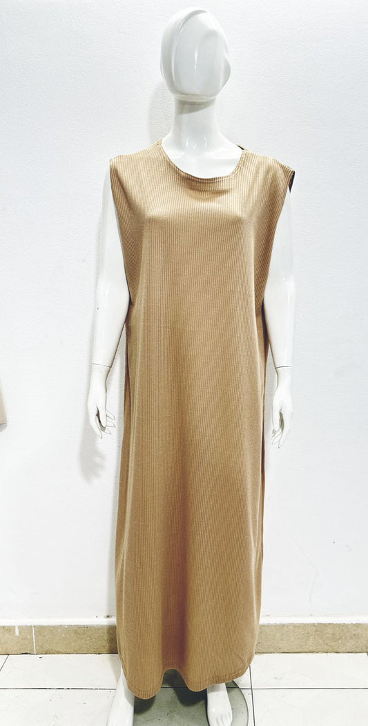 Basic Dress Rep Beige 25489