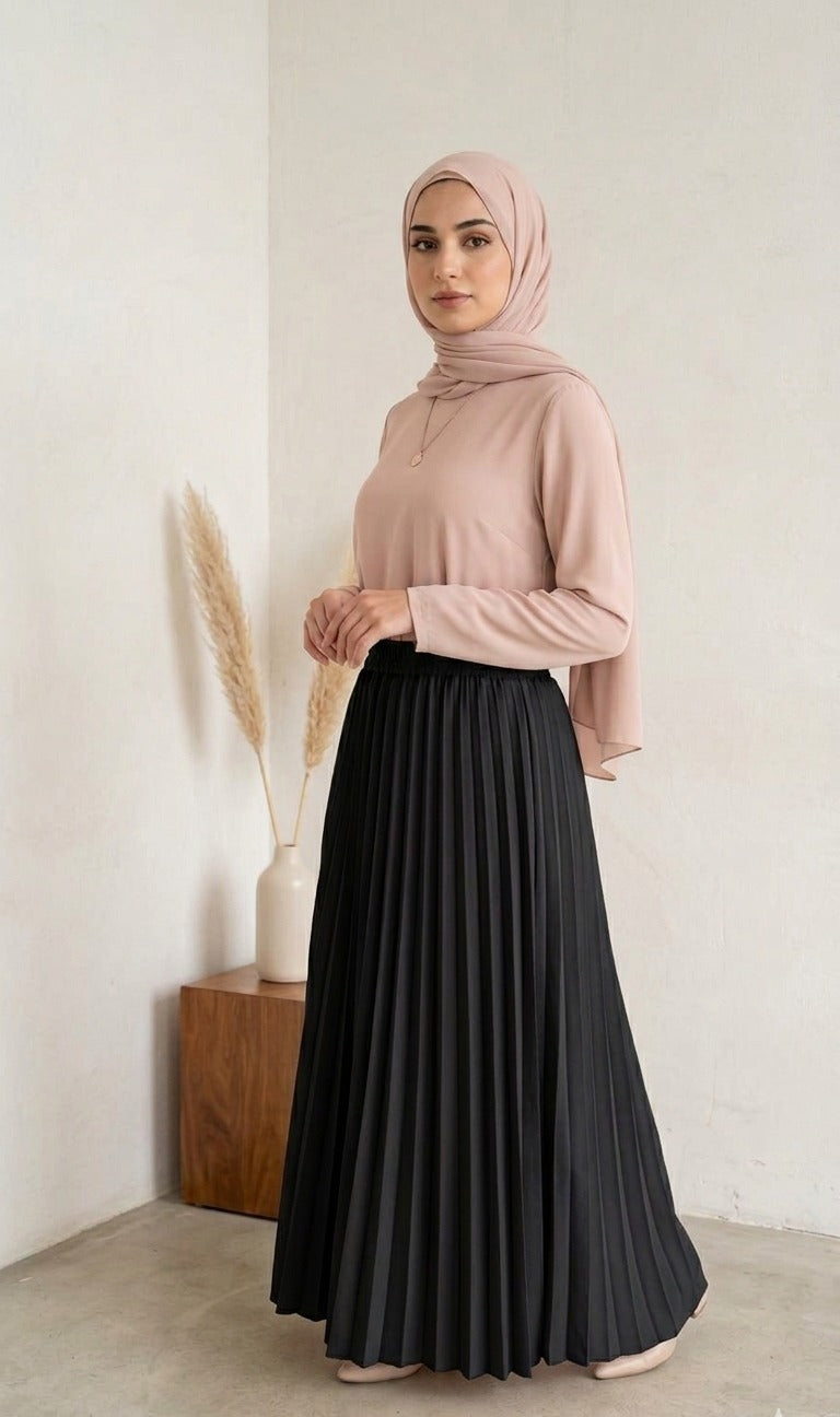 Plisse Skirt Rosaline-Black
