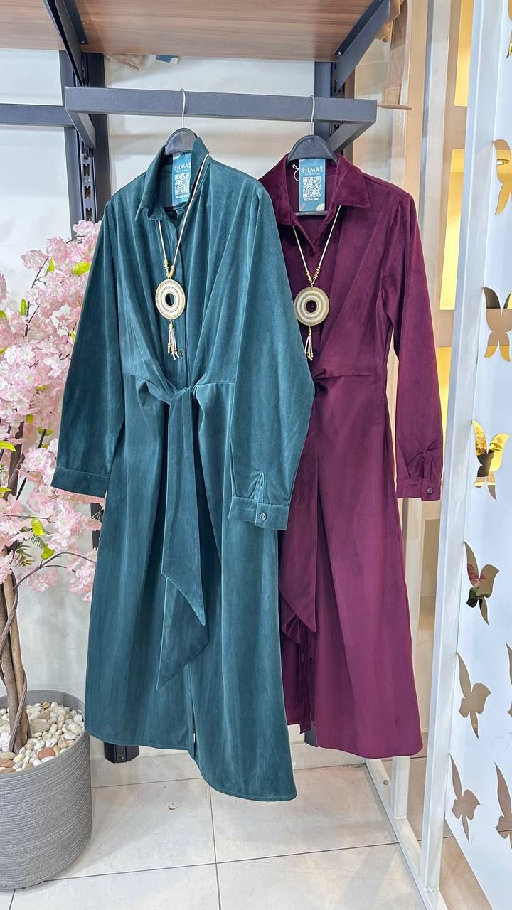 Mini Dress Suede Buttons