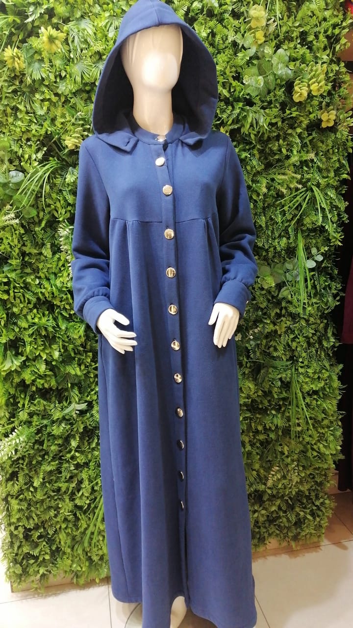 Dress Melton Buttons Dark Blue