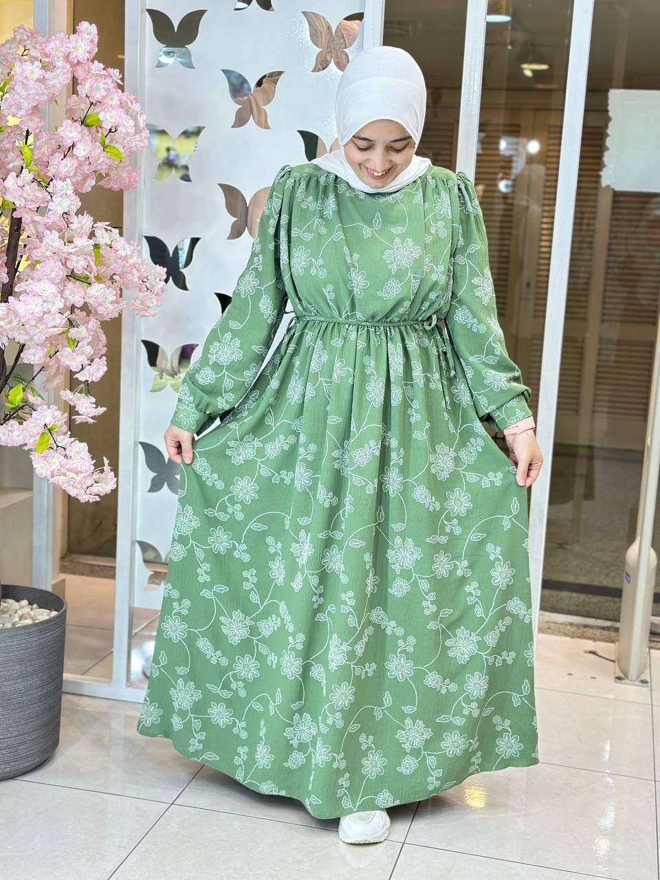 Liora Linen Dress Printed