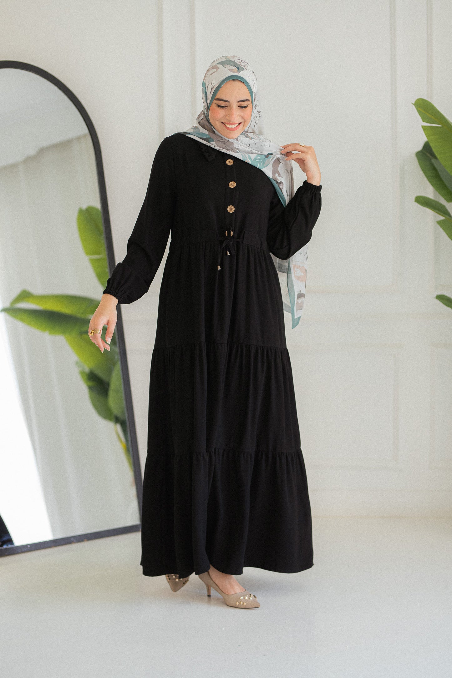 Oval Crepe Dress