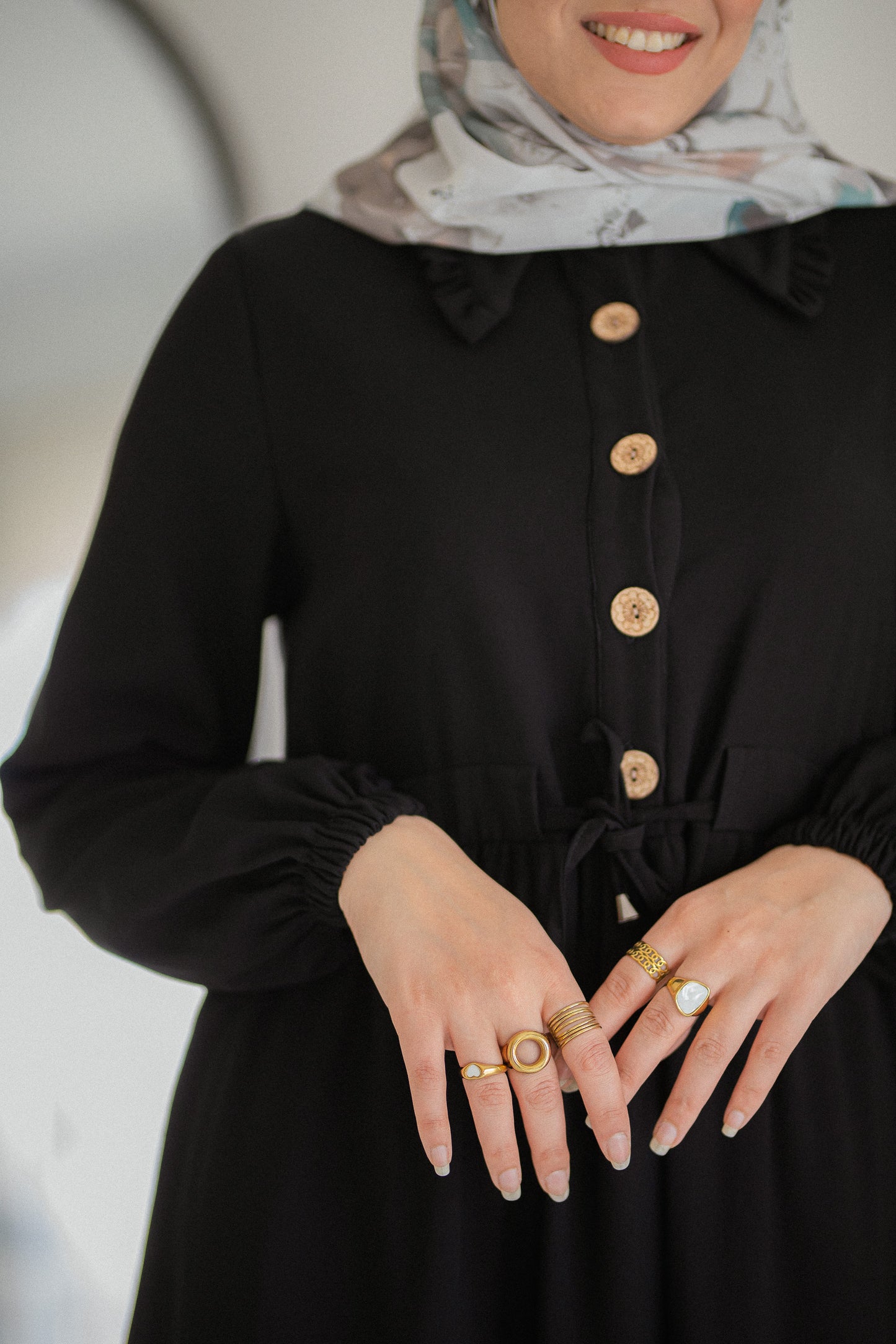 Oval Crepe Dress