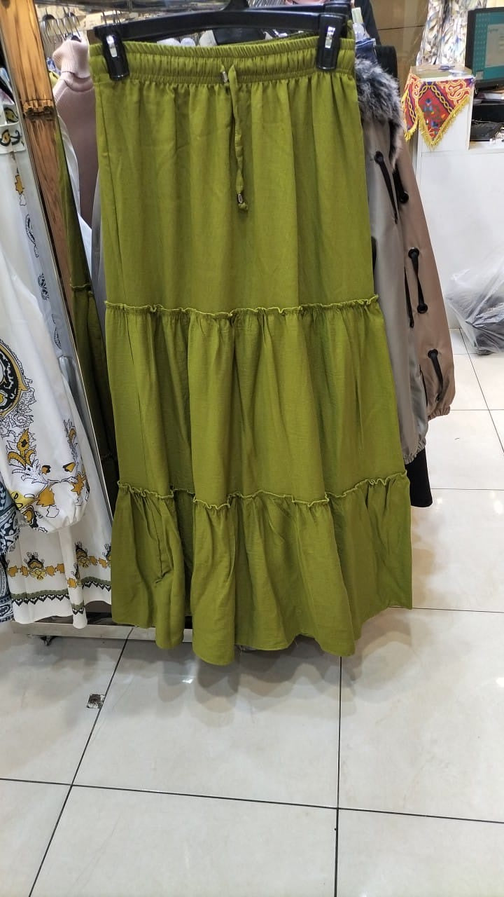 Skirt linen Green 25128