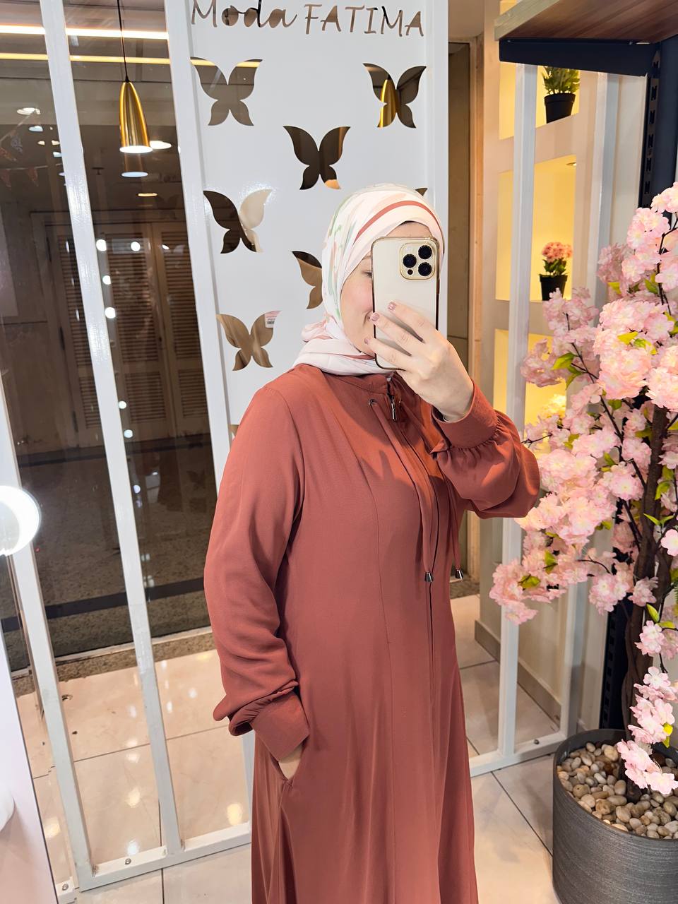 Abaya Crepe Orange