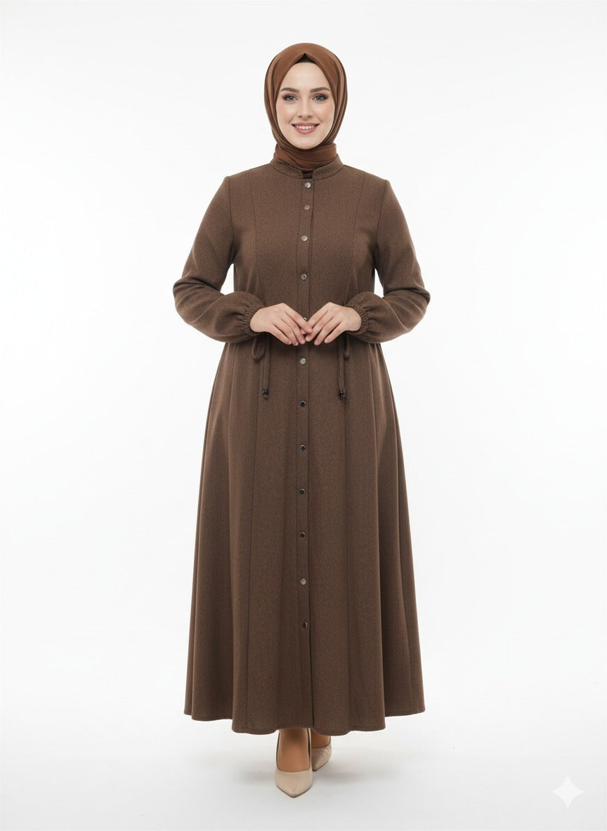 Bissan suede dress - Brown