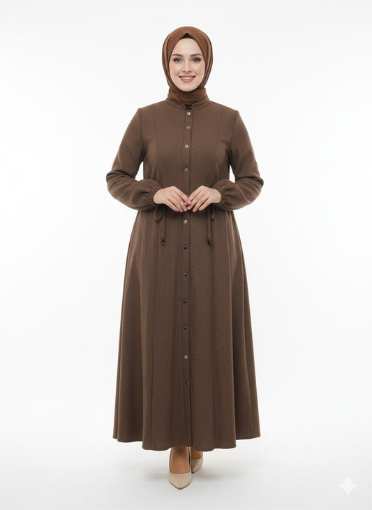 Bissan suede dress - Brown