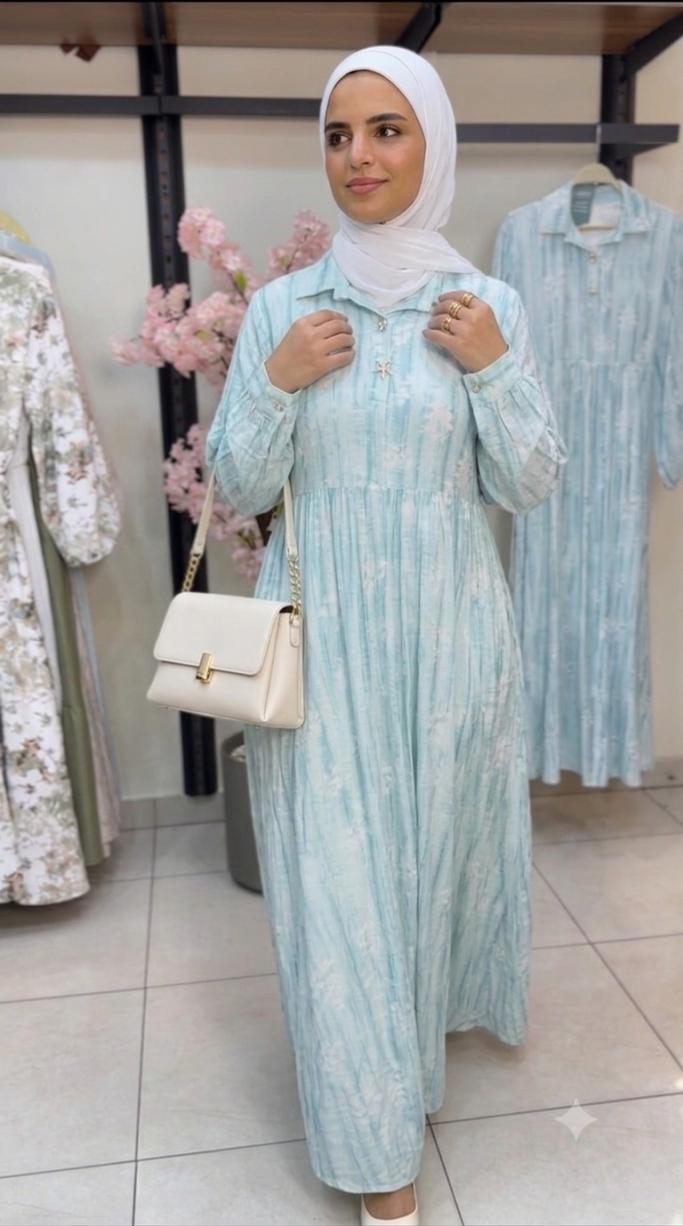 Sola Belted Dress-Baby Blue
