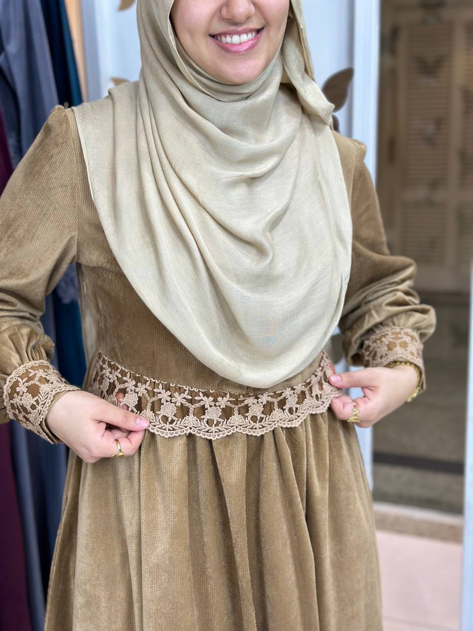 Floral Velvet Dress - Havan