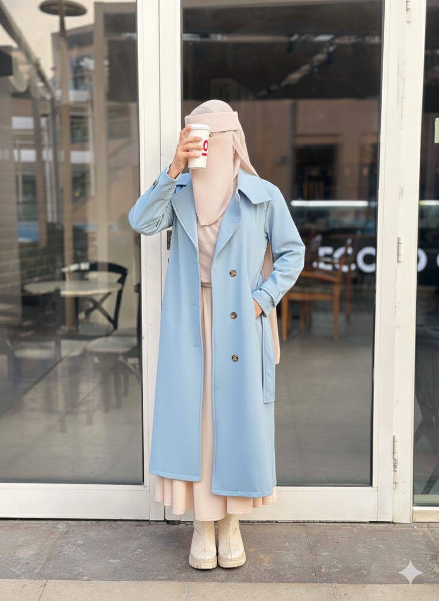 Cozy Waterproof Coat - Light blue