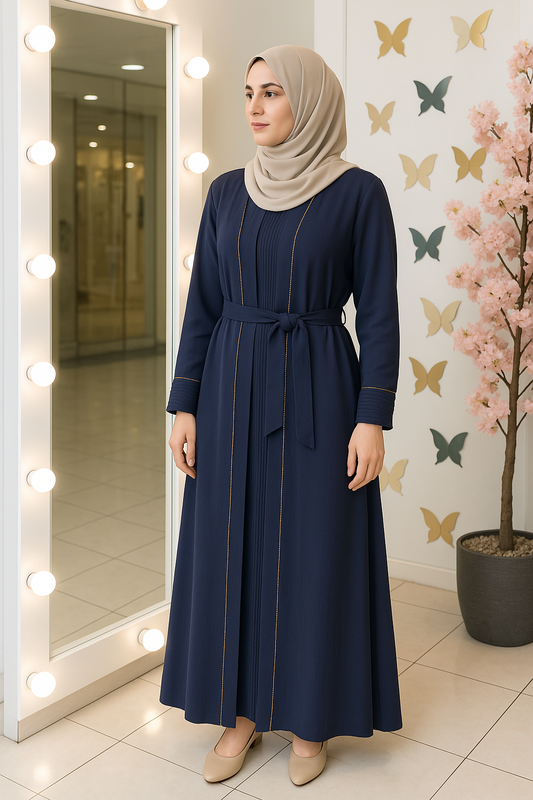 Shimmer Set Crepe Korecha Dark Blue
