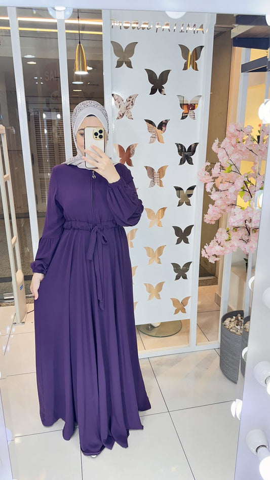 Abaya Crepe Purple 25376