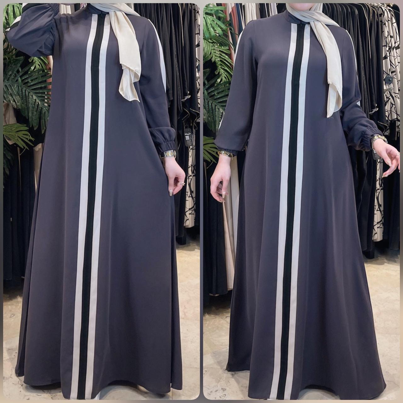 Abaya Crepe Dark Gray 25402