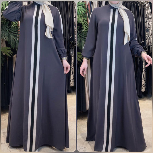 Abaya Crepe Dark Gray 25402