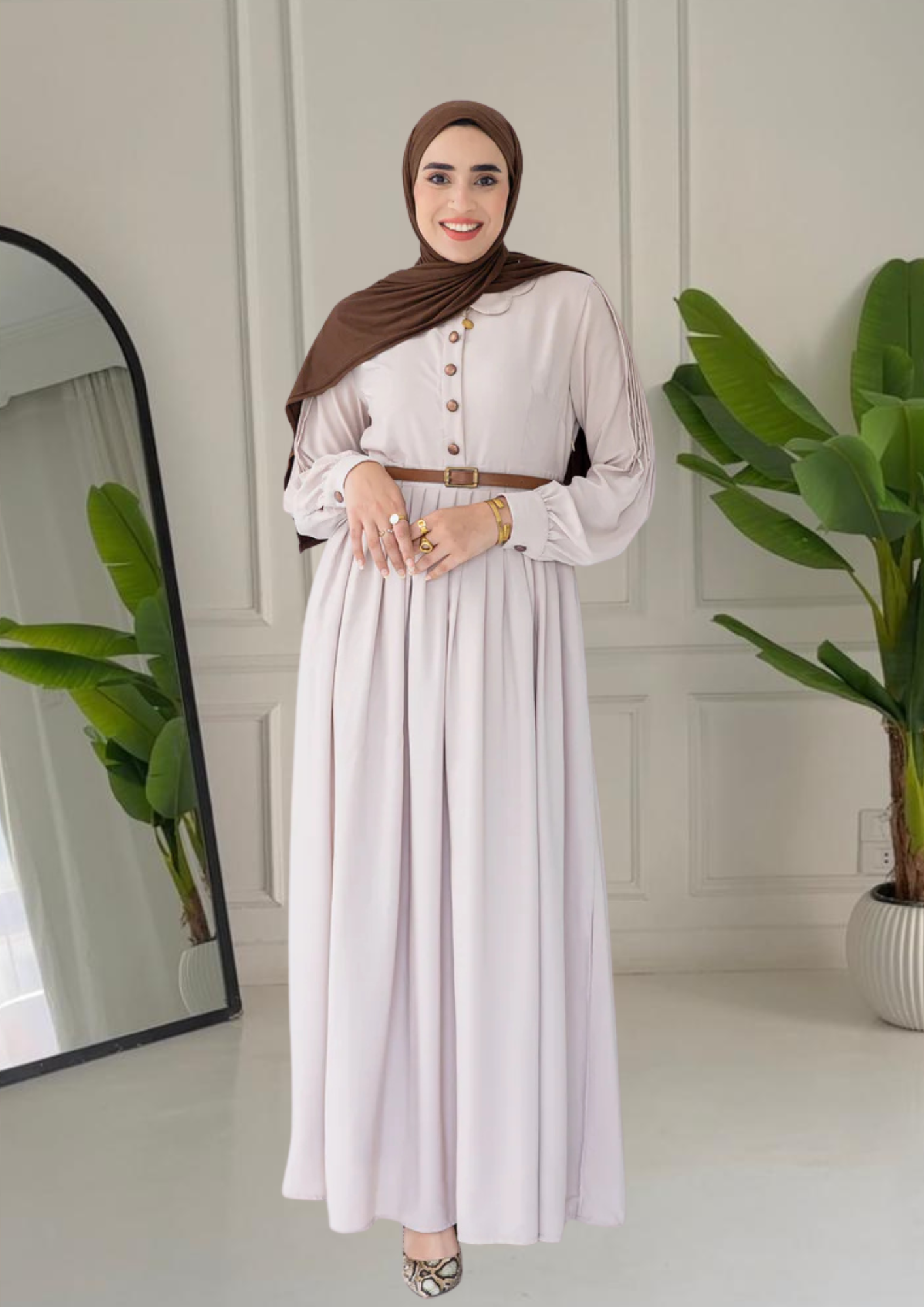 Rosa Crep Plisse Dress