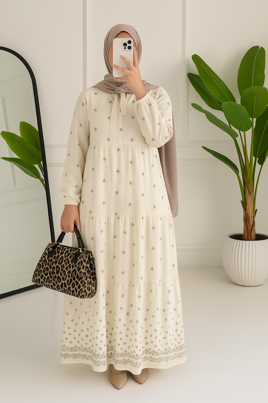 Velina Linen Dress Printed