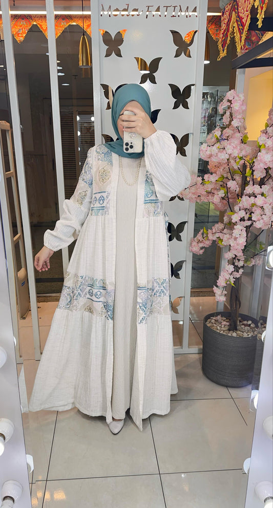 Cardigan korecha Printed Light Beige