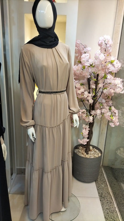 Dress Chiffon with Strass Belt