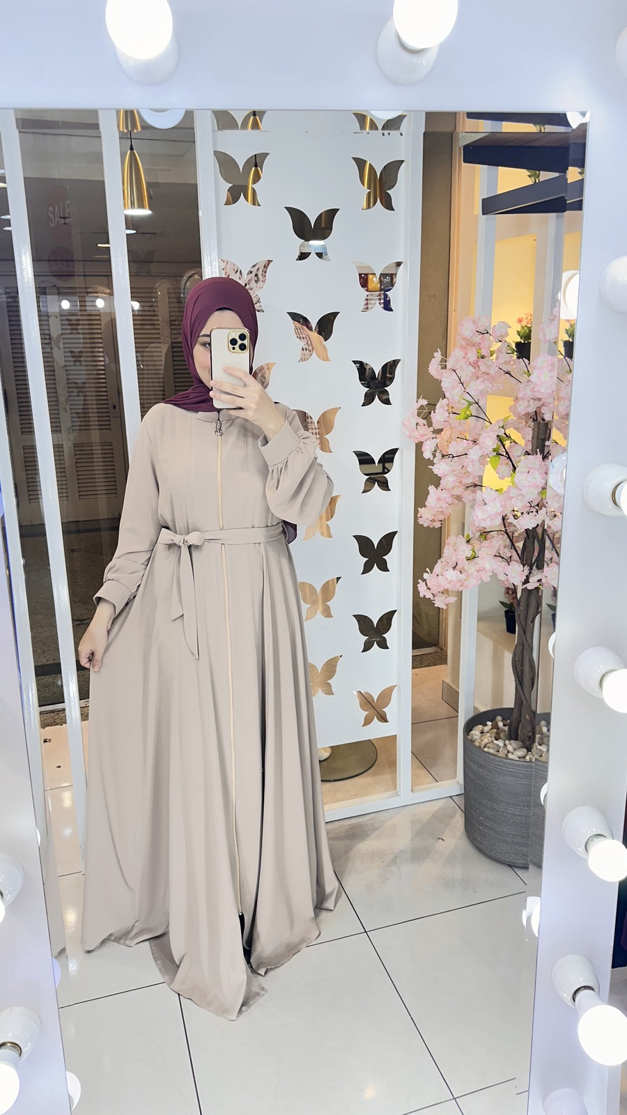 Abaya Crepe Beige 25381