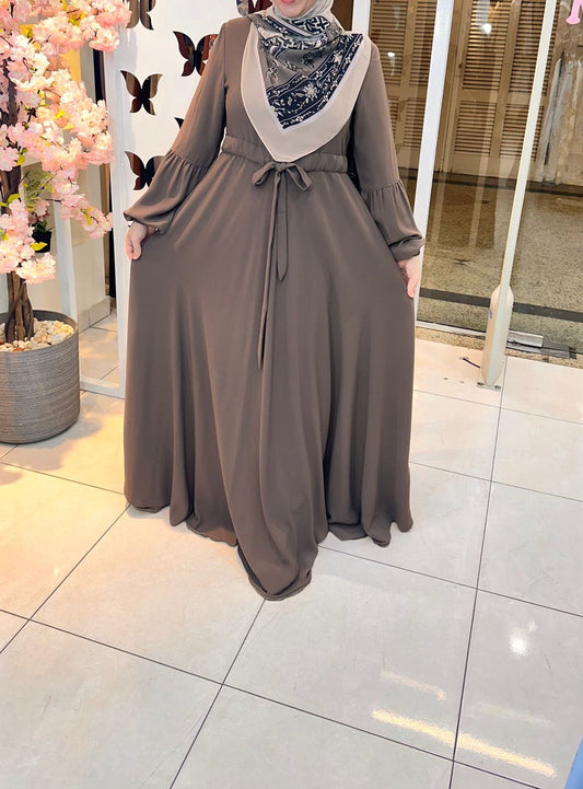 Abaya Crepe Light Brown 25235