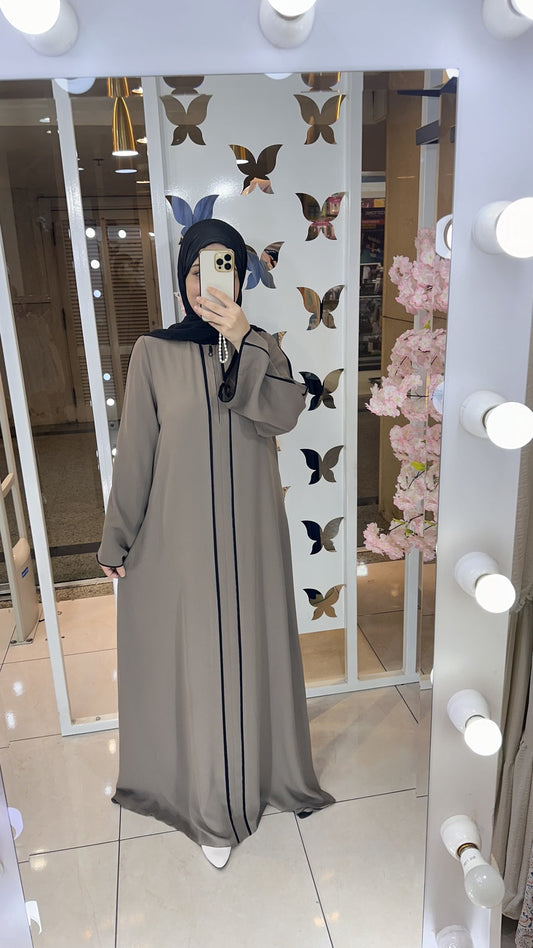 Abaya Crepe Light Brown 25357