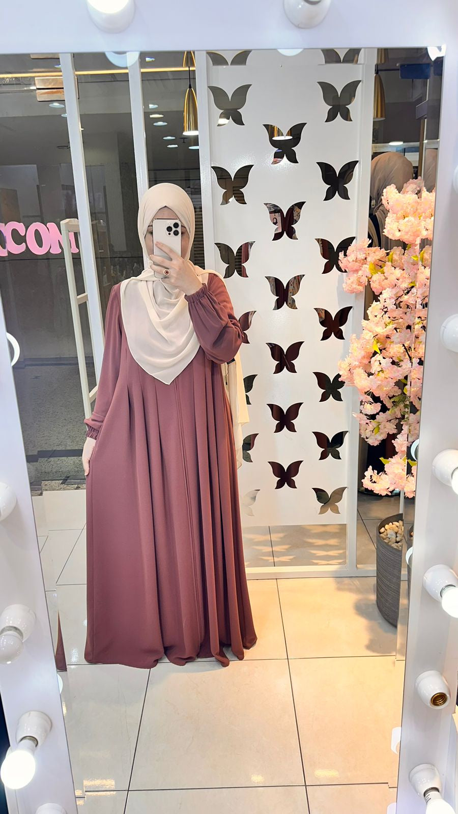 Abaya Crepe Orange 25307