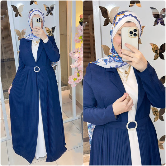 Cardigan Set Crepe Dark Blue 25182