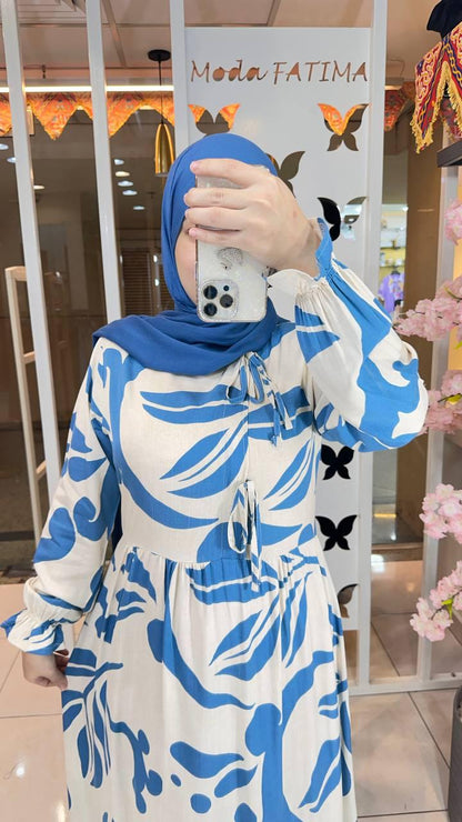 Dress Soft cotton Printed With Tie