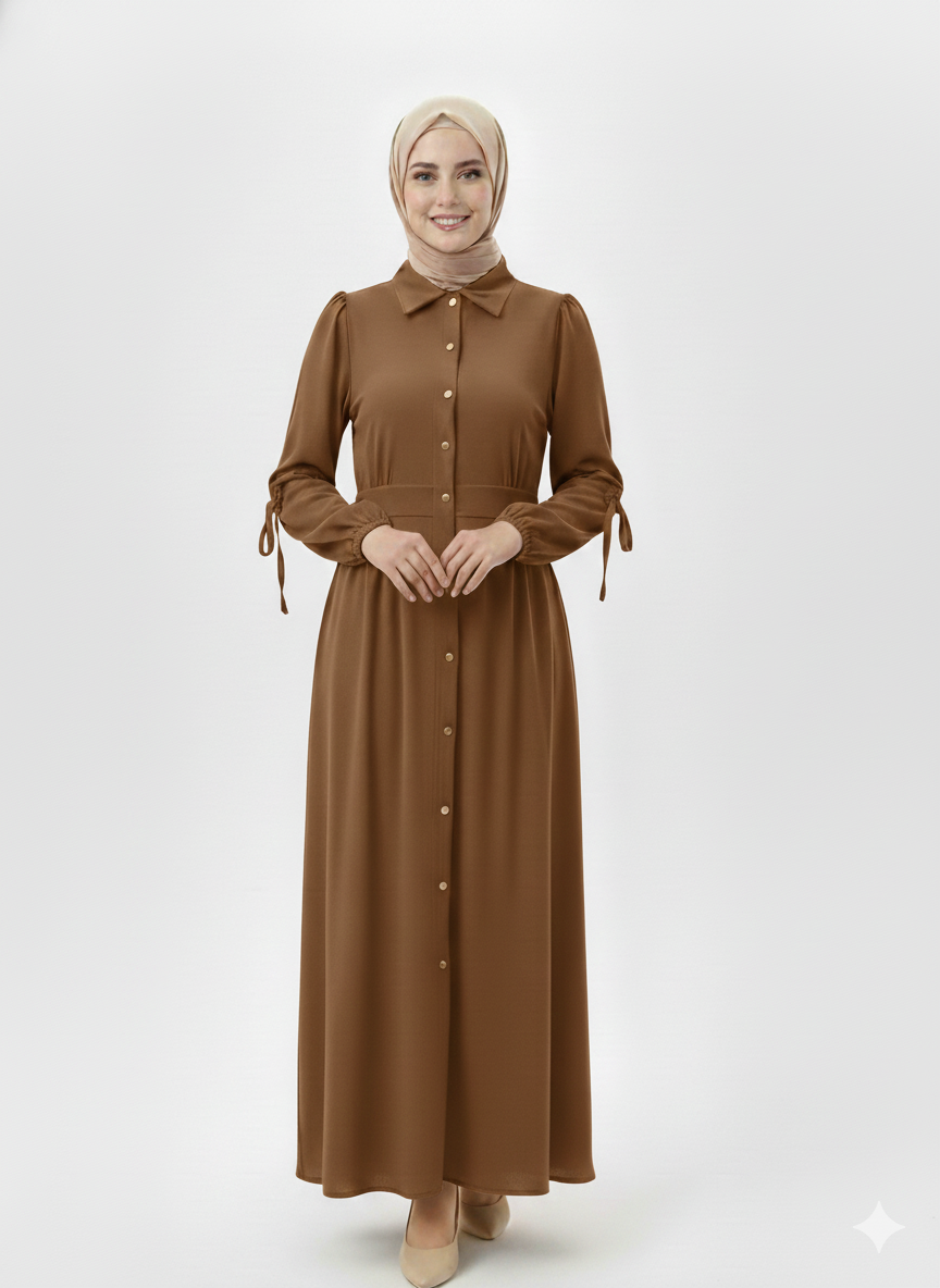 Laura Wool Dress with Bow -Haven