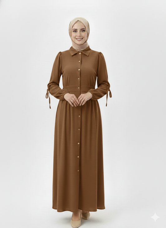 Laura Wool Dress with Bow -Haven