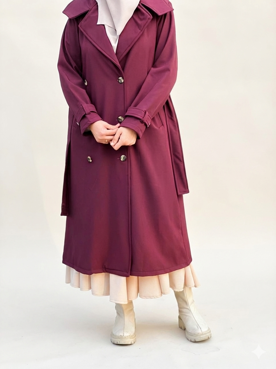 Cozy Waterproof Coat - Burgandy