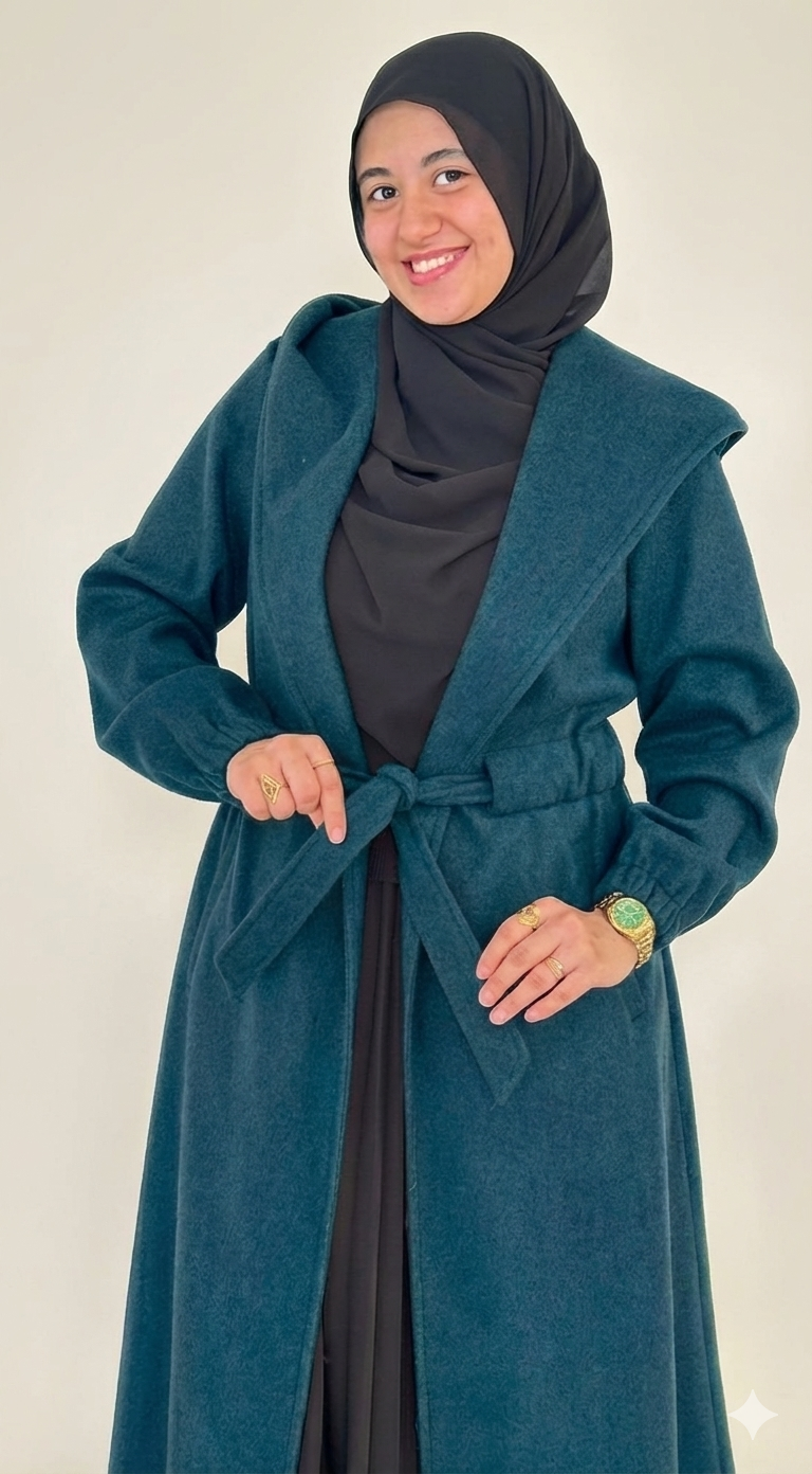 Melis Wool Felt Coat with hood - Genzary
