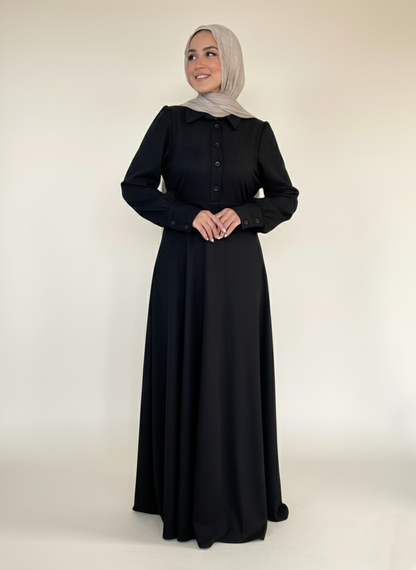 Luminous Suede Dress - Black