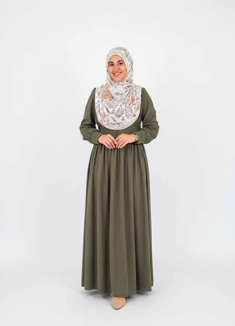 Premier suede dress with buttons